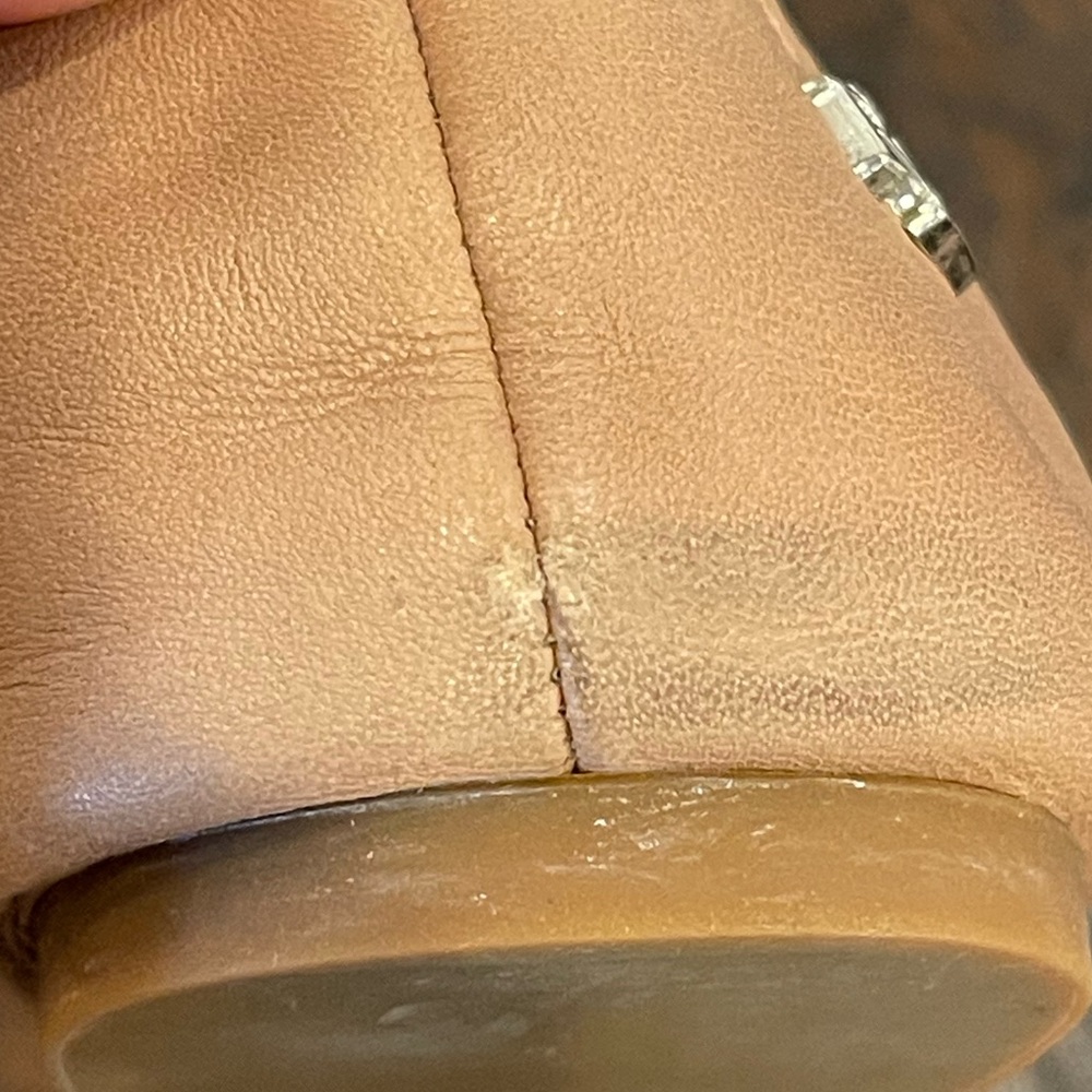 Ralph Lauren Jayna natural colored leather ballet flats with bow - Picture 10 of 11